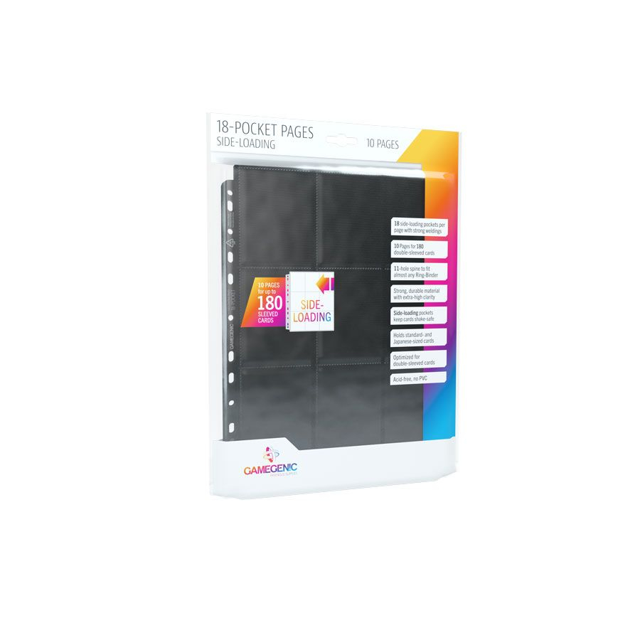 【Asmodee】側開卡冊頁9格雙面 (多色) 10入Gamegenic SIDELOADING PAGES, , large