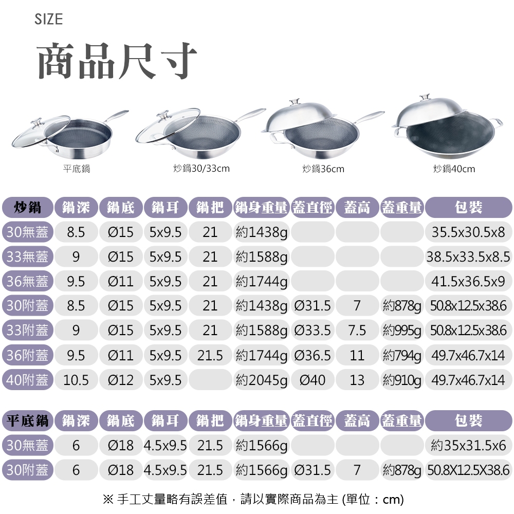 CLARE 可蕾爾 典鑽316不鏽鋼不沾炒鍋蜂巢塗層不沾鍋附蓋 30cm-Leidea樂德兒, , large