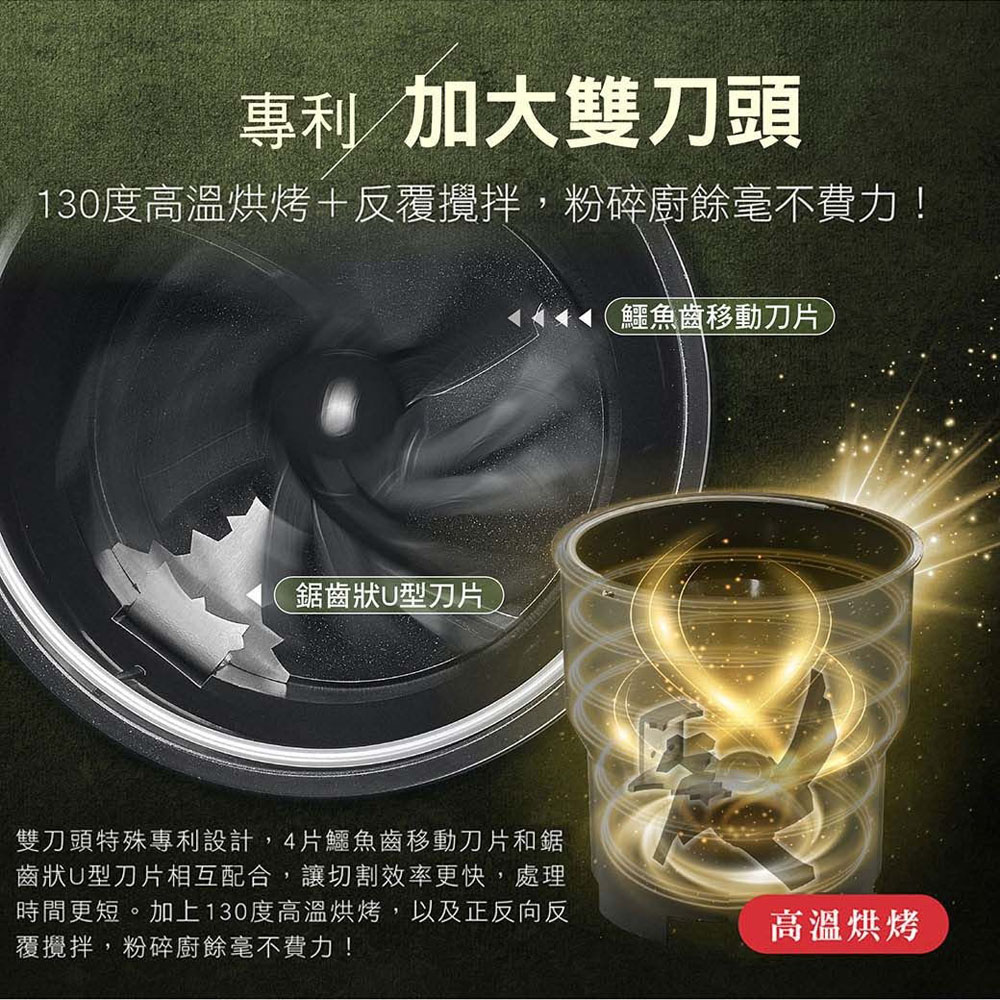 CHIMEI 奇美 4.8L 全智能 多重過濾自清潔廚餘機 KW-48GHV0, , large