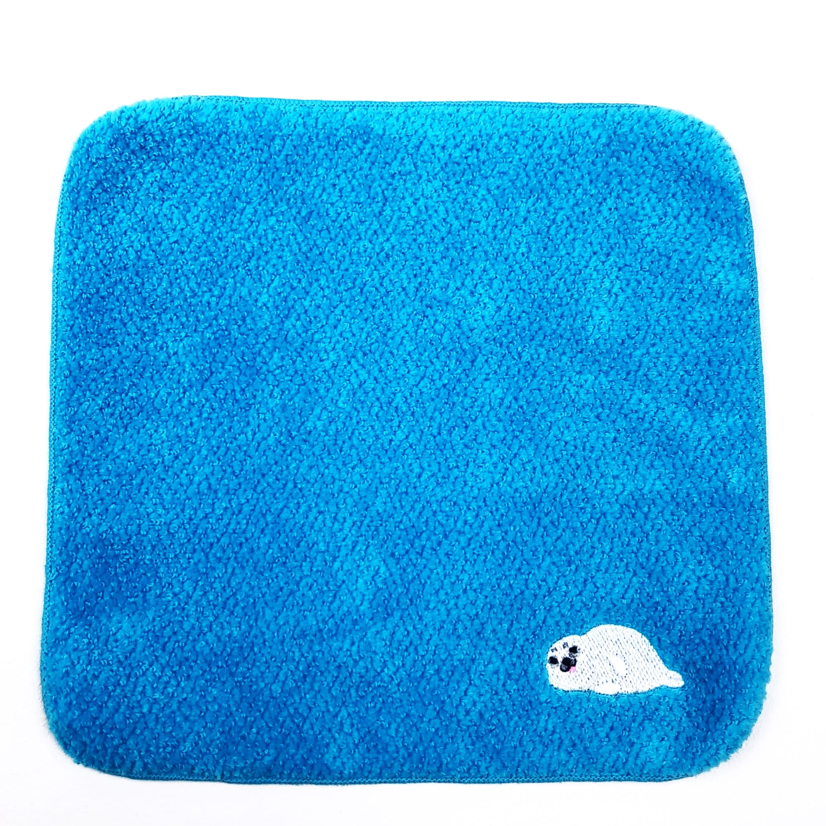 embroidered towel aquarium seal, , large