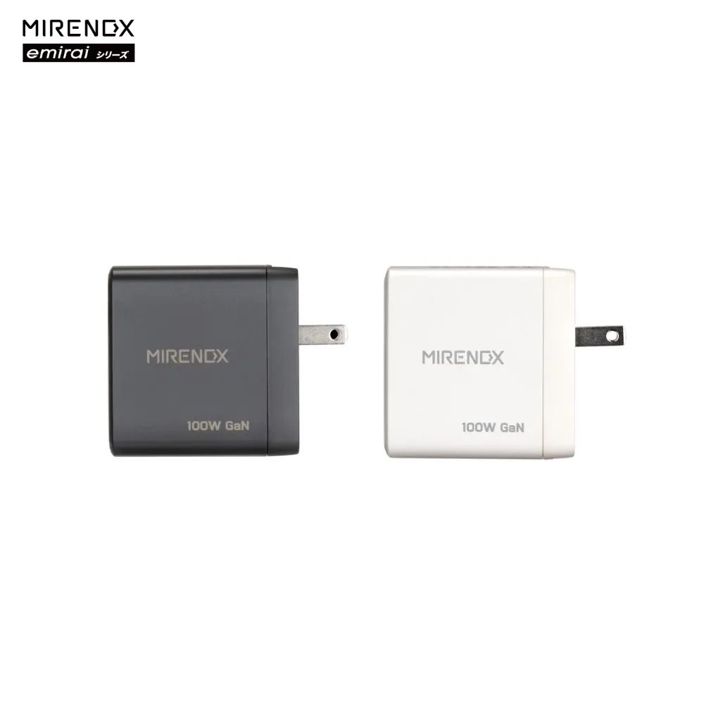【MIRENEX 】emirai氮化鎵GaN 多孔電源供應器｜台灣製 [PD100W] ｜黑色／白色, , large