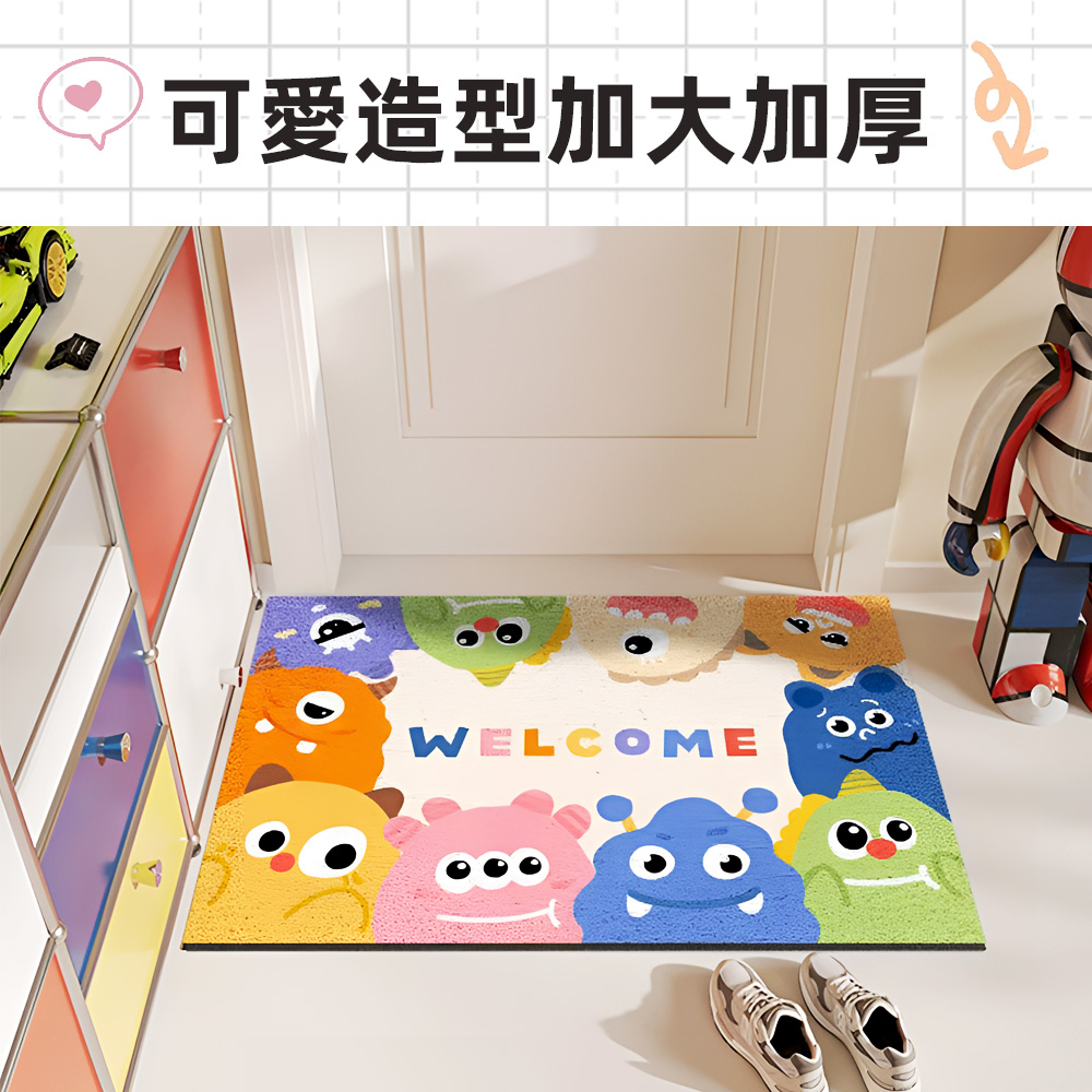 【上手家居】怪獸刮泥地墊60x90cm 絲圈地墊Hello 60x90cm(玄關地墊/腳踏墊/絲圈地墊/門口地墊/刮沙地墊/大地墊/大門地墊/進門地墊), , large
