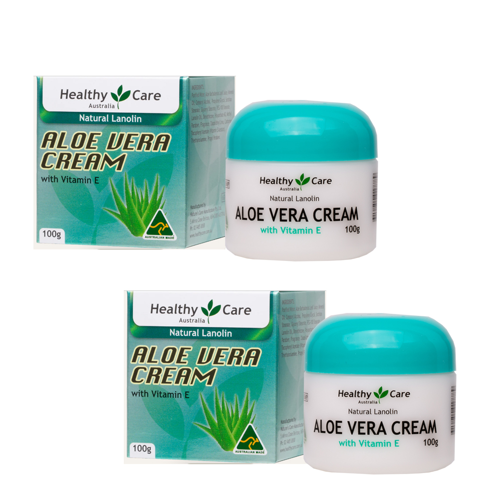 澳洲Healthy Care 綿羊蘆薈潤澤霜含維他命E(2入組 100ml/罐), , large
