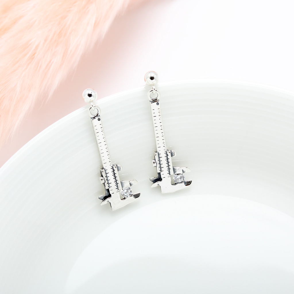 【Angel & Me】Calipers s925 sterling silver earrings (changeable ear clips) gift, , large