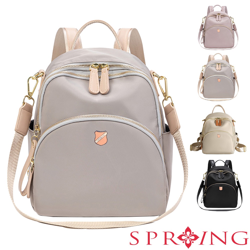 SPRING-簡約尼龍後背包休閒後背包3way小款後背包-多色(0-55142), , large