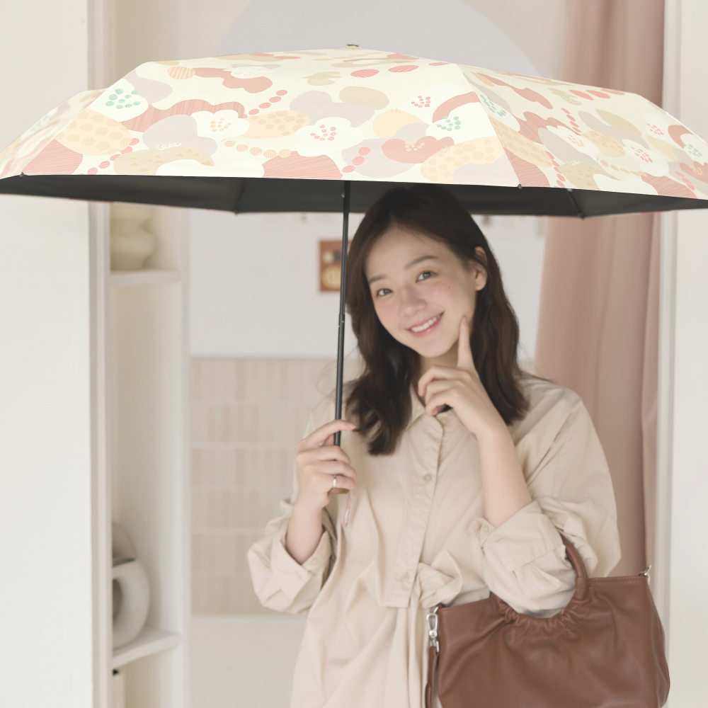 【rento】Carbon Fiber Lightweight UV Protection Umbrella with Black Coating &ndash; Flowers & Birds, , large