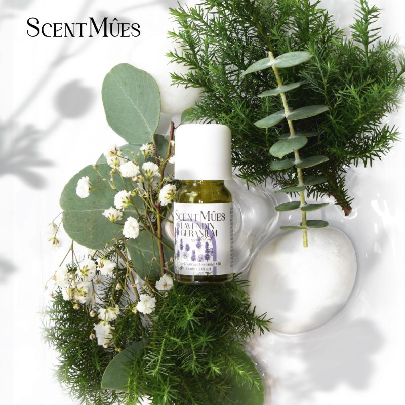 【ScentM&ucirc;es森繆斯】光影系列 薰衣草天竺葵純精油 10ml (優雅清新花香), , large