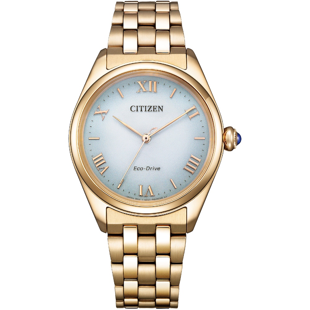 CITIZEN 星辰 L系列 光動能大三針女錶 EM1143-81X, , large