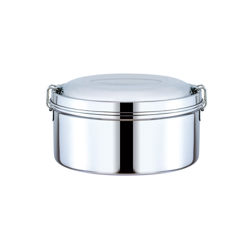 PEARL HORSE 304# Round Double-Layer Lunch Box &ndash; 14cm &ndash; JA-S-102-014-A, , large