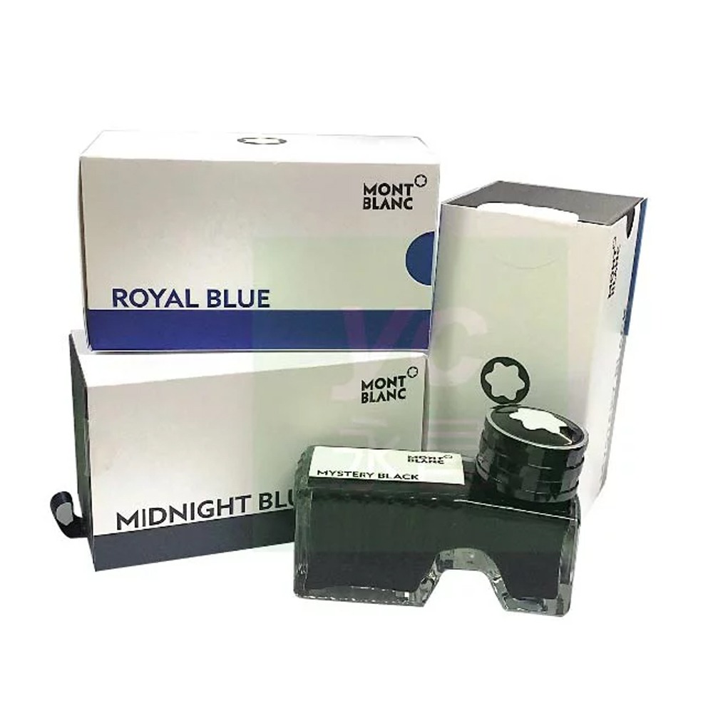 【萬寶龍 MontBlanc】 瓶裝墨水 60ML / 瓶 128184 黑 /128185 皇家藍 /128186午夜藍調, , large