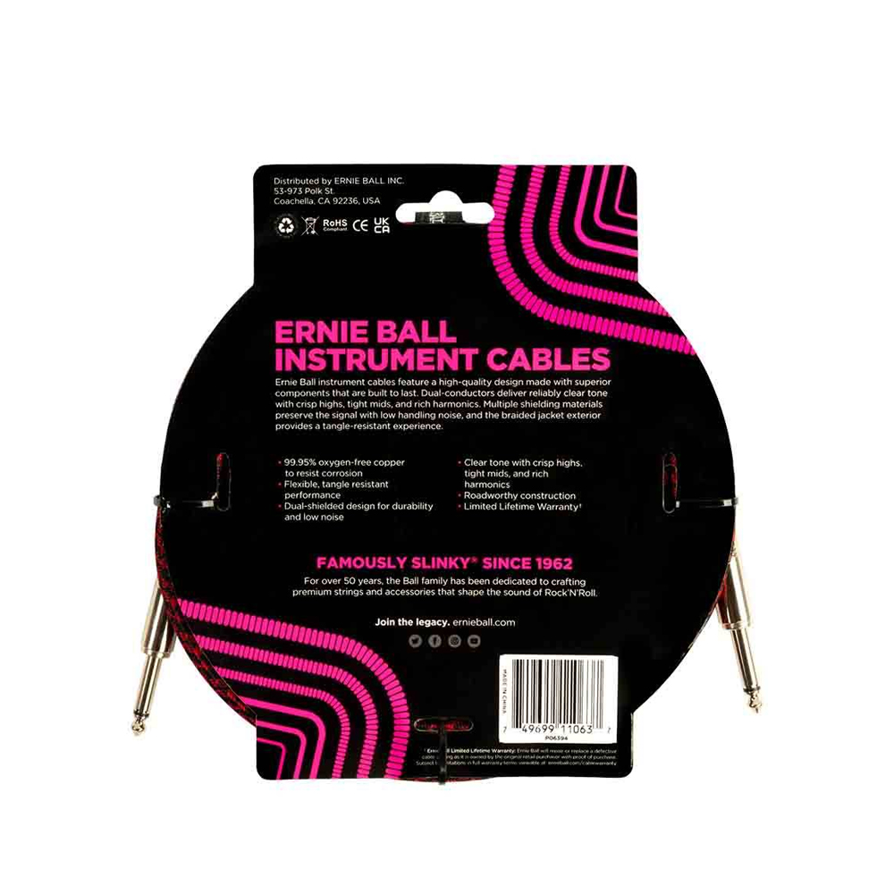 Ernie Ball P06394 Cable Braided SS 10ft, , large