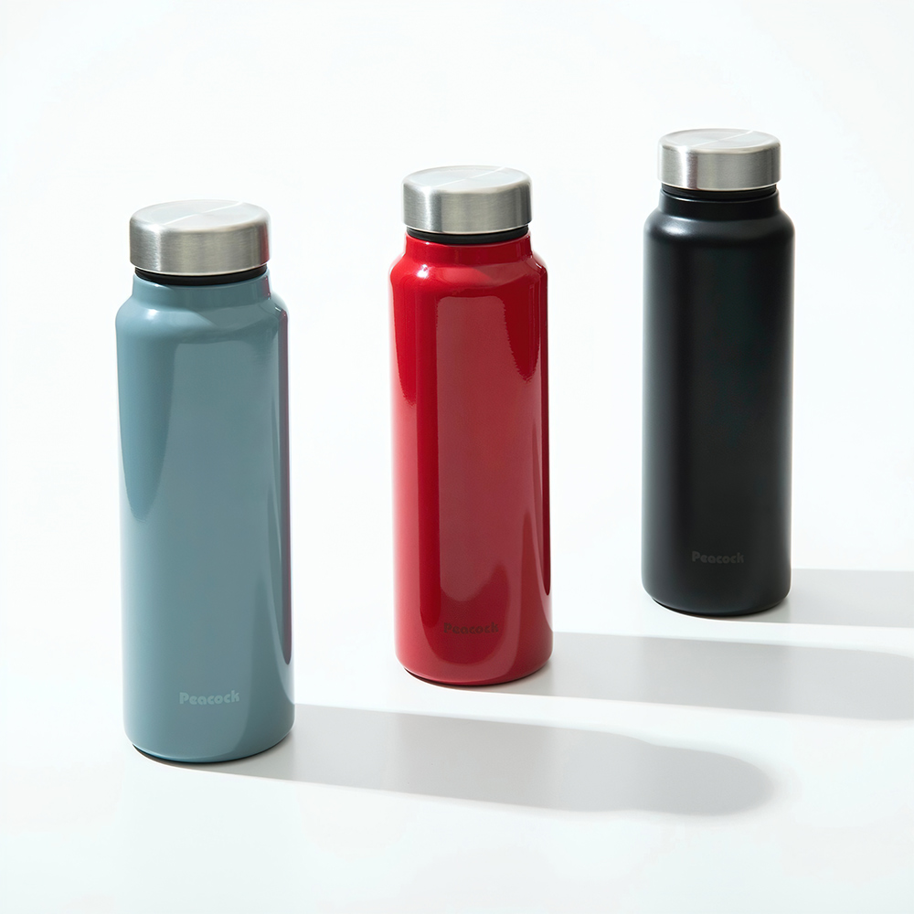 【日本孔雀Peacock】商務休閒 不鏽鋼保冷保溫杯400ML(輕量化設計), , large
