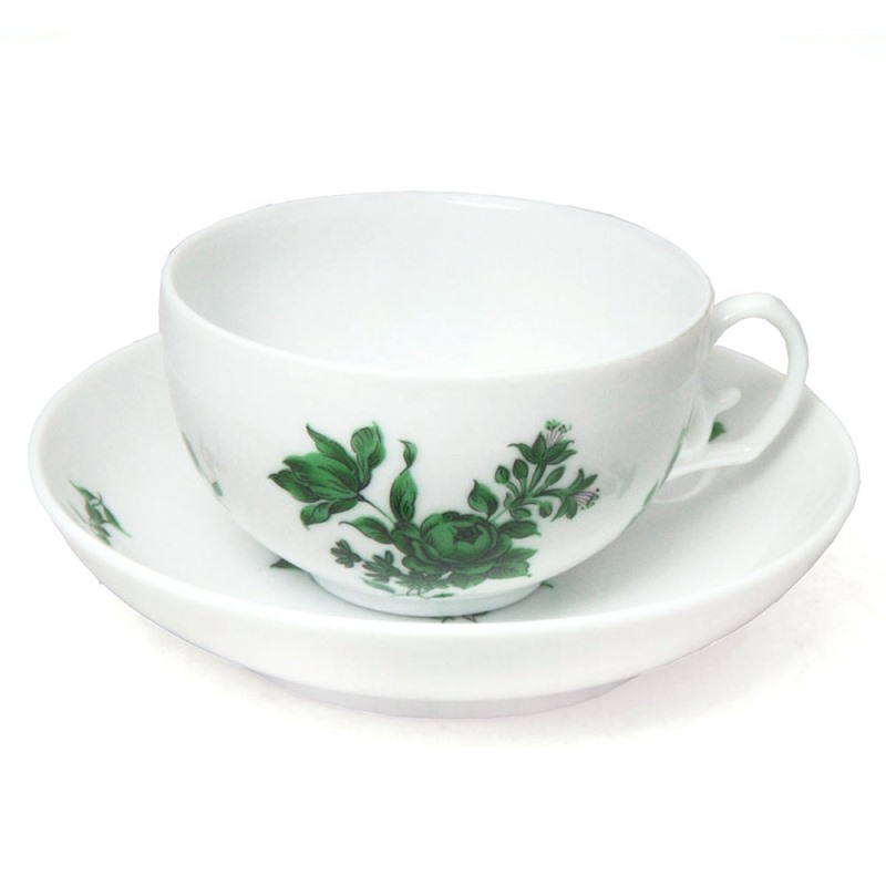 [豐名日本餐具] 咖啡杯組 小花 綠 MARUI / C00CS1-64, , large