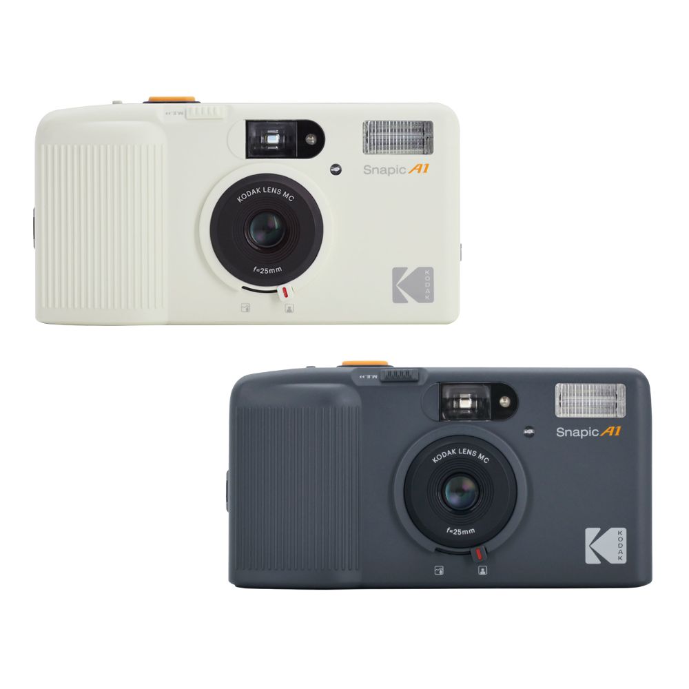 KODAK 柯達 Snapic A1 35mm 復古光學雙焦三鏡底片相機 犀牛灰, , large