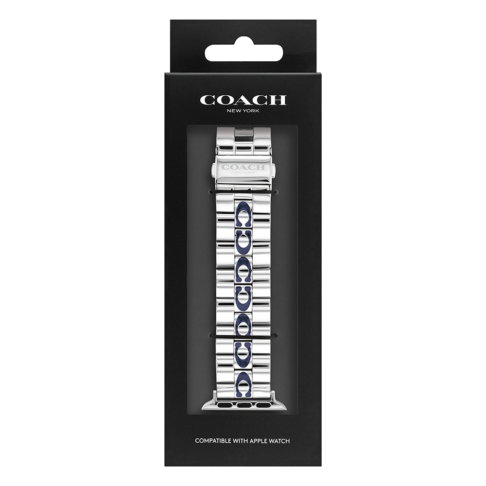 COACH Apple Watch 錶帶 38/40/41mm適用 品牌C字 不鏽鋼錶帶(不含手錶), , large
