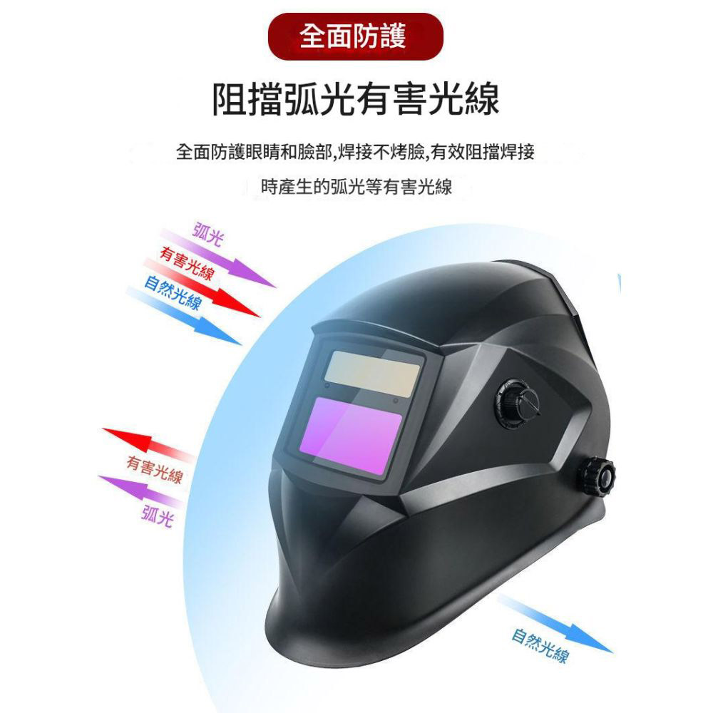 Classic model automatic light-changing welding mask + 10 protective pads (purple), , large