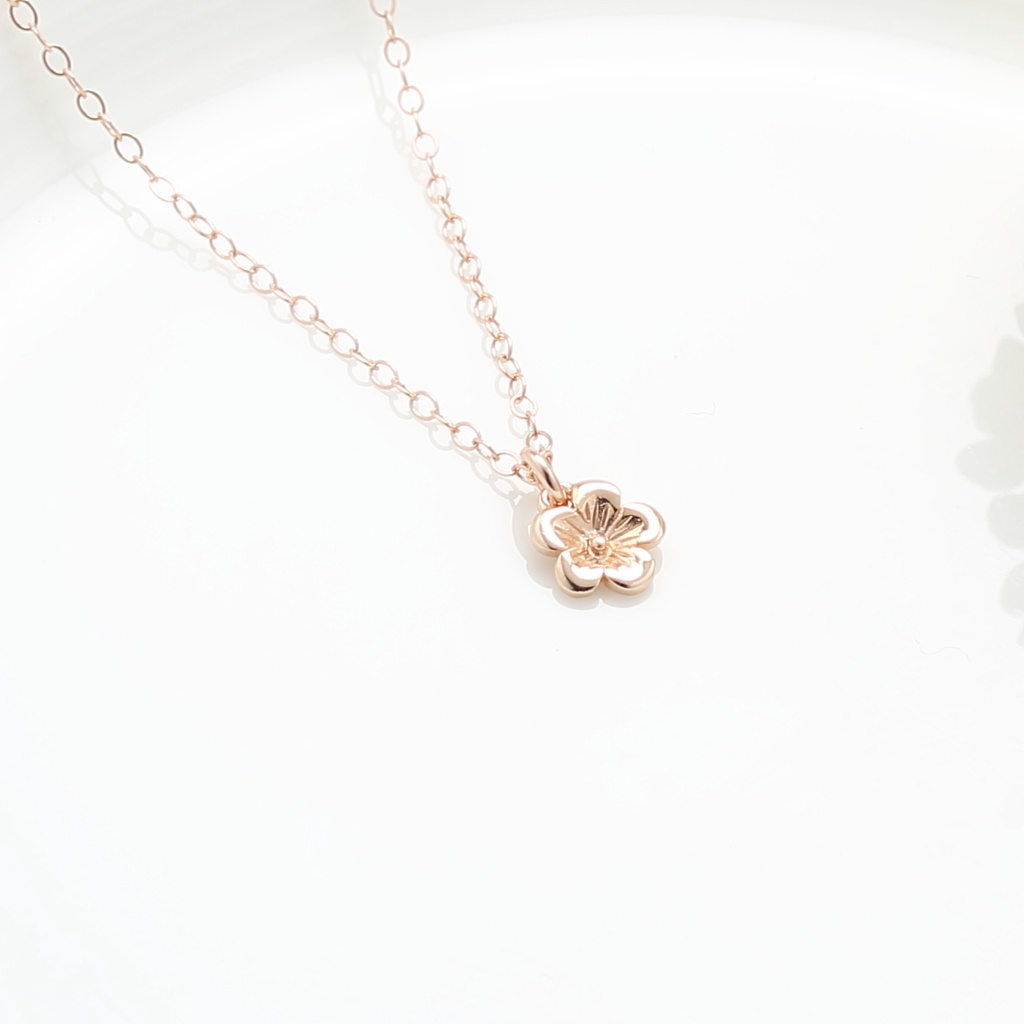 【Angel & Me】梅花 s925 純銀 厚鍍 18k 玫瑰金項鍊 情人節 禮物, , large