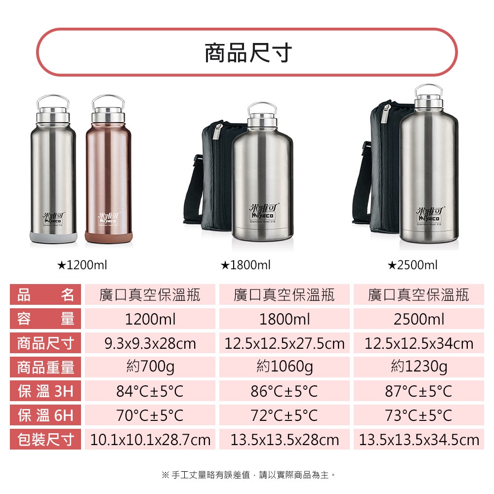 Miyaco 米雅可 經典316不銹鋼真空廣口保溫瓶 2500ml-Leidea樂德兒, , large