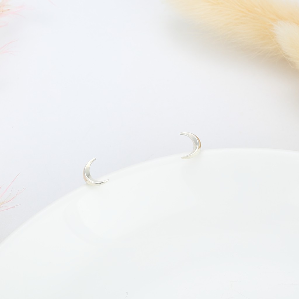 【Angel & Me】Crescent Moon s925 sterling silver earrings Birthday gift, , large