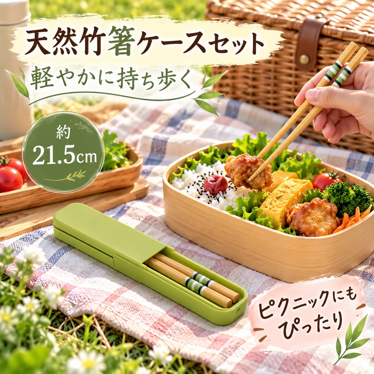 【HIYASU日安工坊】王安天然竹筷環保盒組-21.5cm, , large