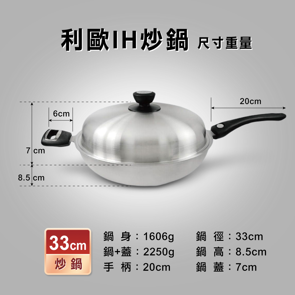 【美國MotherGoose鵝媽媽】醫療級316不鏽鋼 利歐IH導磁七層複合金不沾鍋/雙耳炒鍋40cm, , large