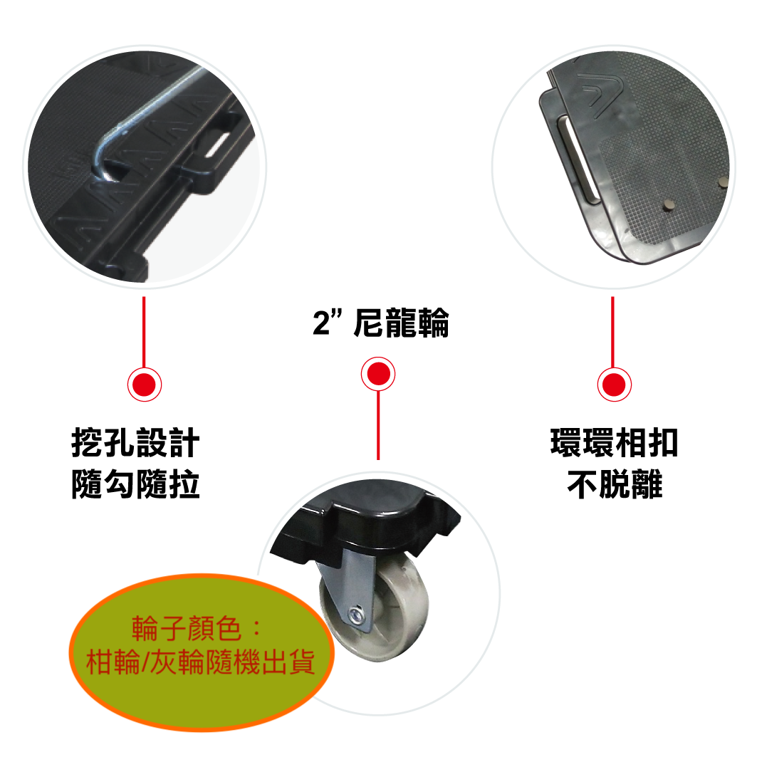 [台灣湧利企業有限公司]台車 烏龜車 HS-580（附2&rdquo;PP輪））黑色, , large