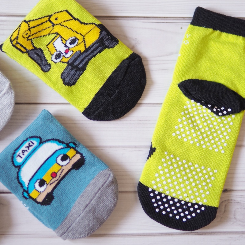 [Kaimei Cotton Industry] 8 pairs set, random and excellent, MIT made in Taiwan, pure cotton non-slip straight style children's socks 13-16cm Kaimei Cotton Industry, , large