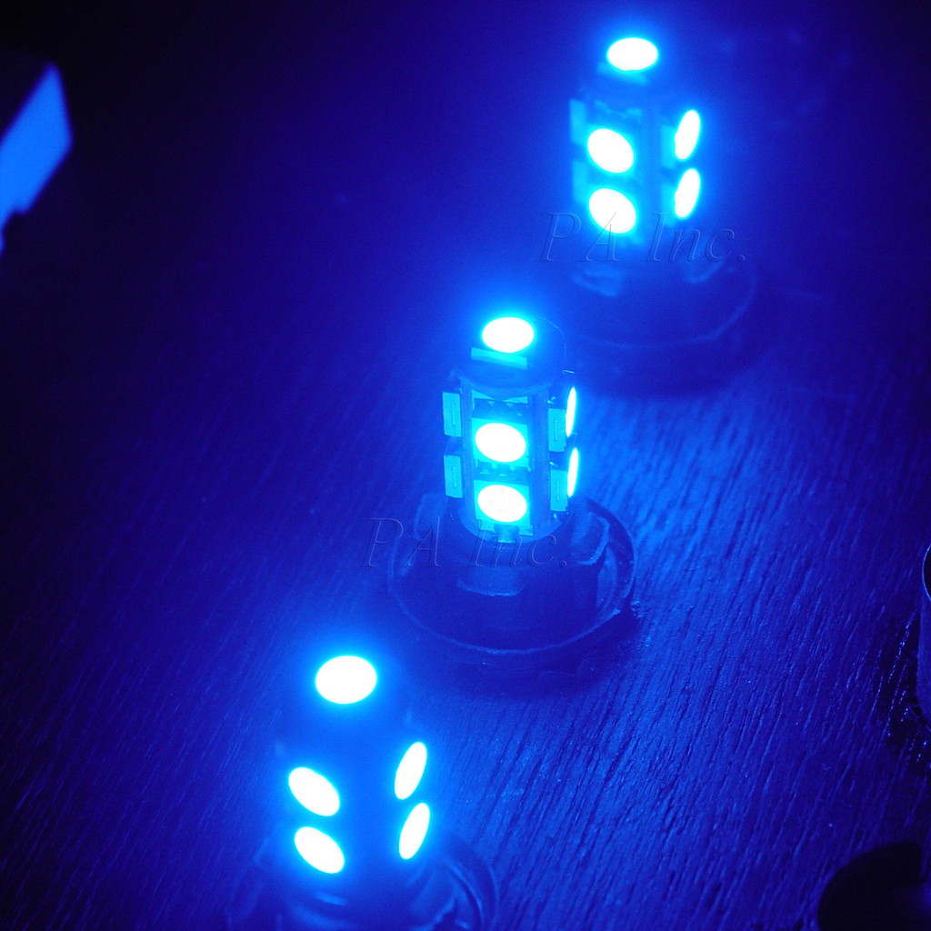 【PA LED】T10 藍光 9晶 27晶體 SMD LED 耐熱底座 小燈 方向燈 儀表燈 定位燈 室內燈 牌照燈, , large