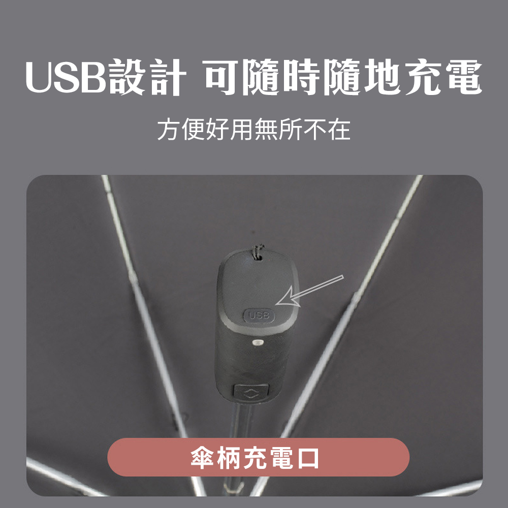 『保固三個月』全自動 電動傘 一鍵開傘一鍵收傘 8骨鋁合金玻璃纖維 高密度300D加厚記憶布 USB充電 晴雨傘 陽傘, , large
