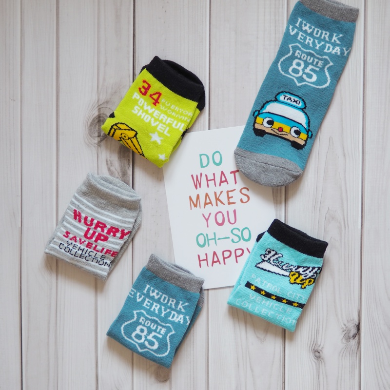 [Kaimei Cotton Industry] 8 pairs set, random and excellent, MIT made in Taiwan, pure cotton non-slip straight style children's socks 13-16cm Kaimei Cotton Industry, , large