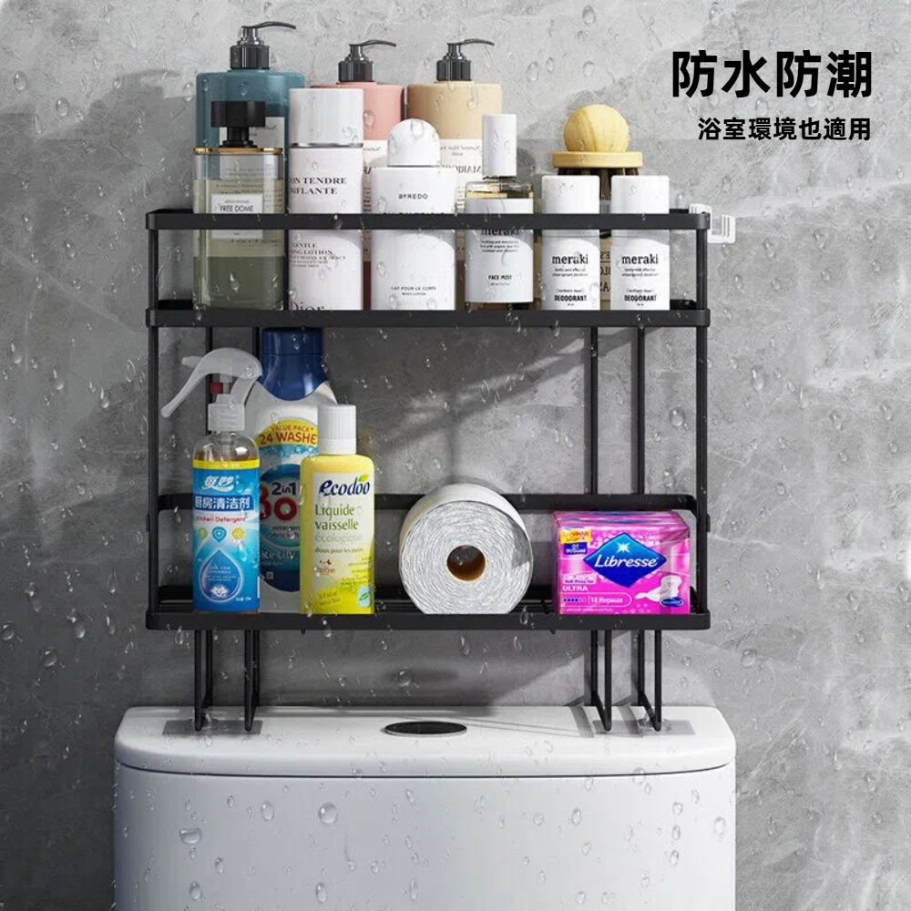 【A&R】雙層浴室雙用收納置物架 兩色任選, , large