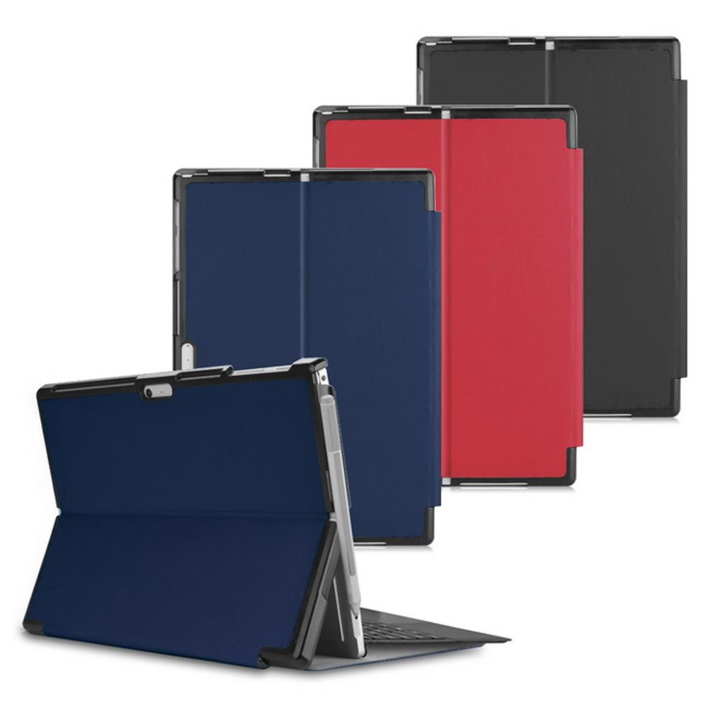 [LM33 Litchi Texture Stand Style] Microsoft Surface Pro 4/5/6/7 12.3-inch Tablet Protective Case, , large
