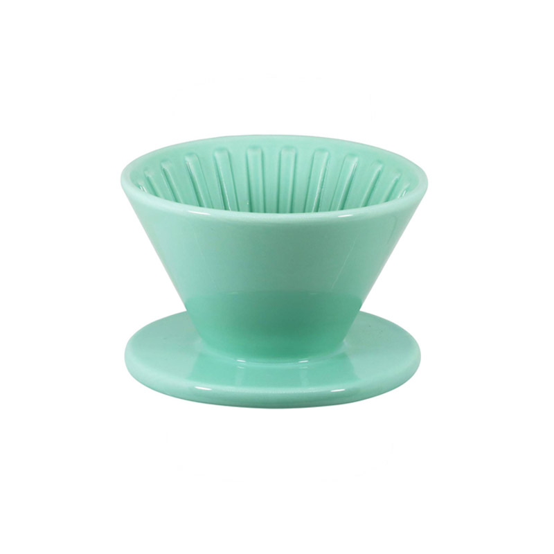 PEARL HORSE Cone Ceramic Coffee Dripper &ndash; 1&ndash;4 Cups, Green &ndash; JA-06-02-C-G, , large