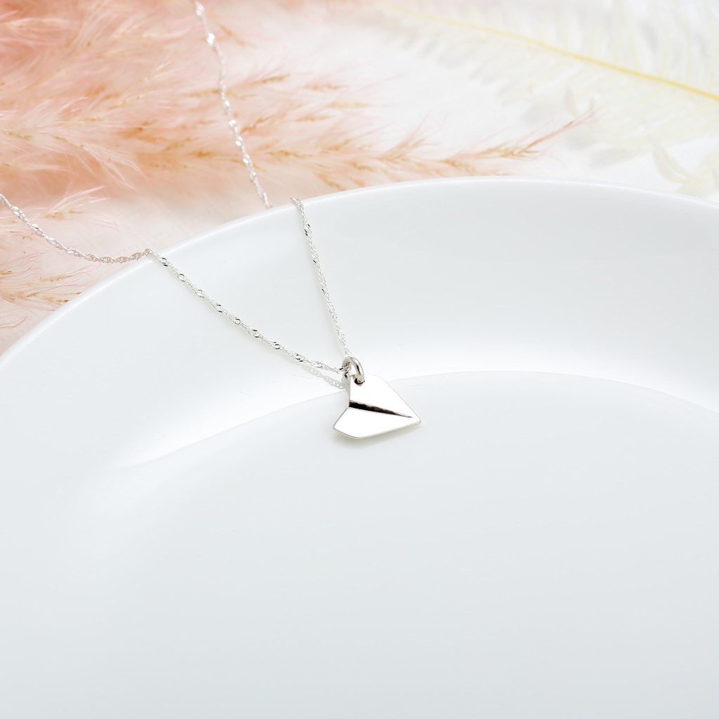 【Angel & Me】Paper Airplane s925 sterling silver necklace Christmas gift, , large