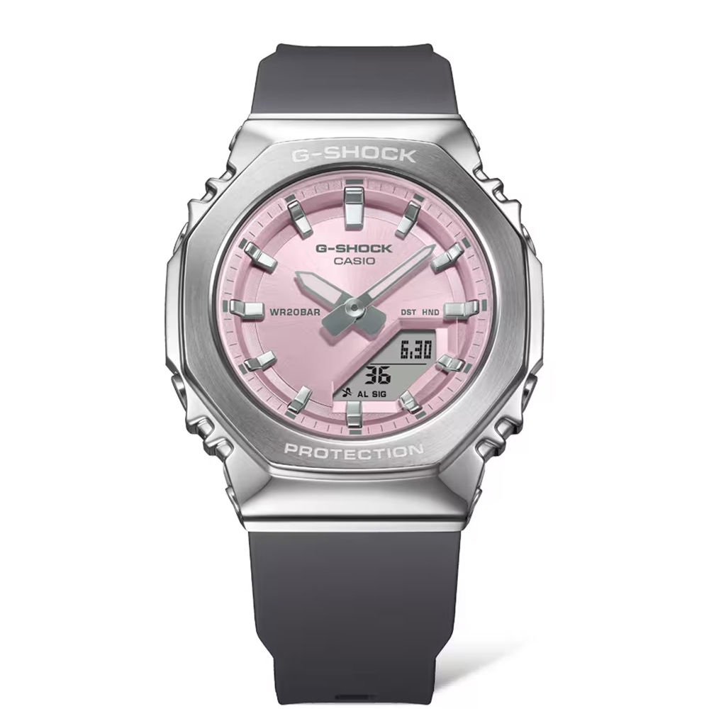 CASIO 卡西歐 G-SHOCK 粉彩金屬八角手錶 女錶 GM-S2110-4A, , large