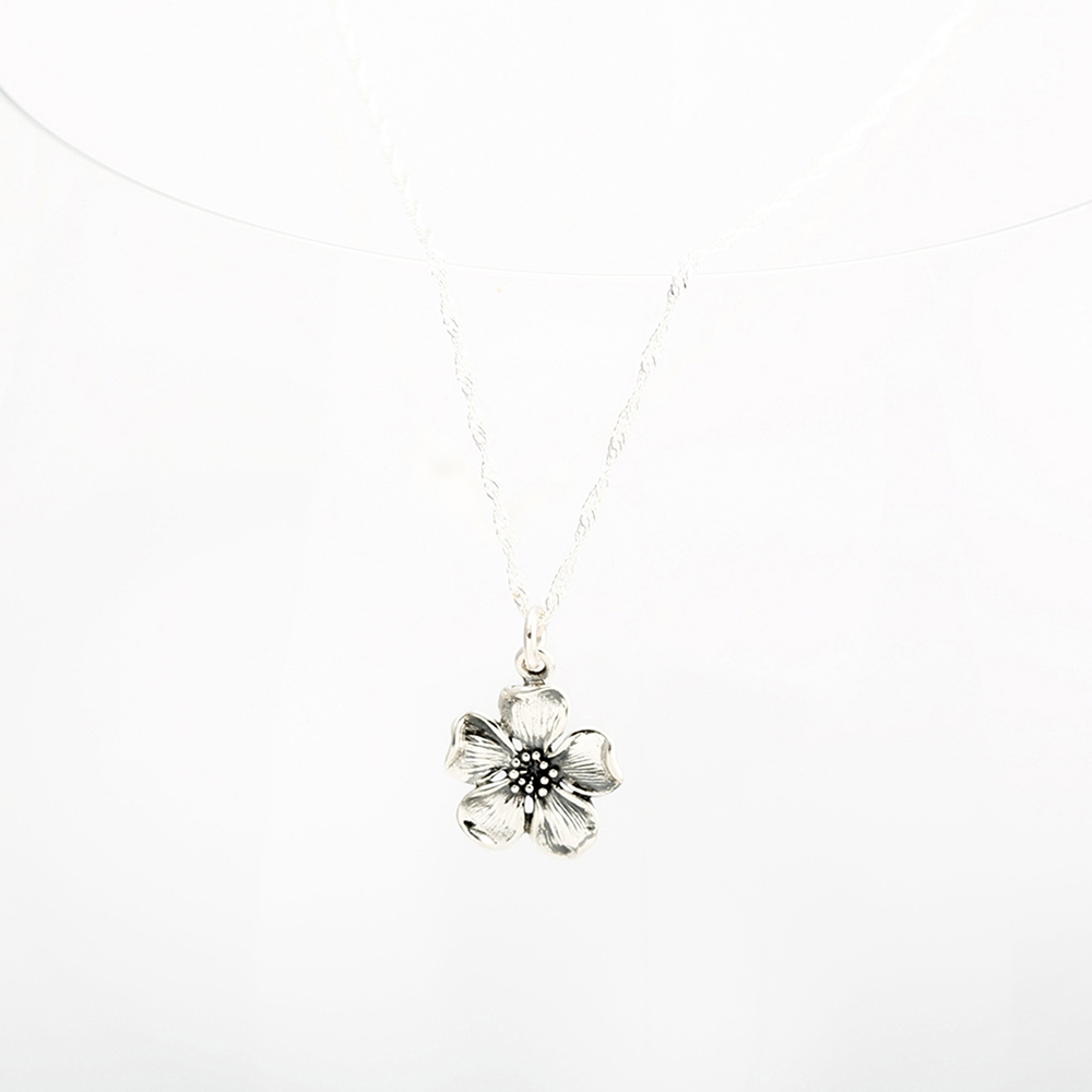 【Angel & Me】Sakura Japanese cherry s925 sterling silver necklace gift, , large