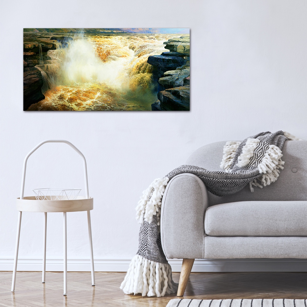 【御畫房】黃河頌 國家一級畫師手繪油畫60&times;120cm(VF-147), , large