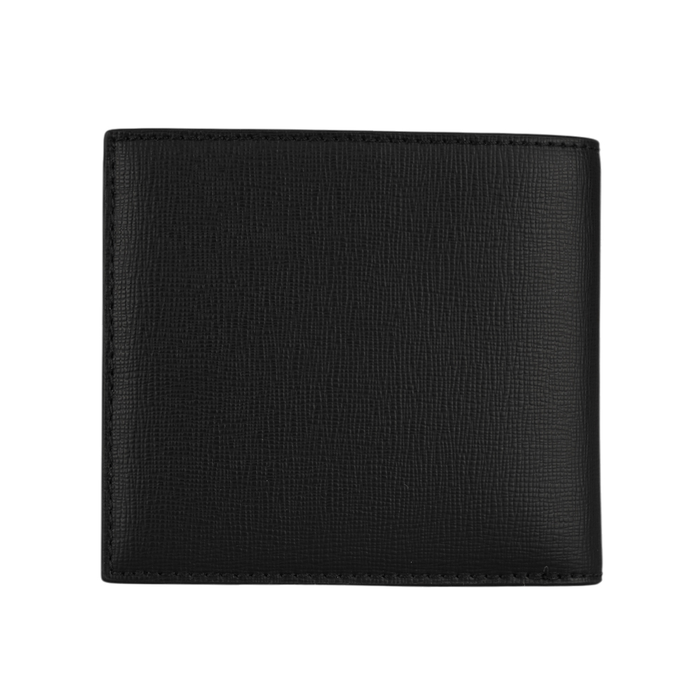 BALLY Mythos 紅白條紋再生牛皮對開8卡短夾/黑色, , large