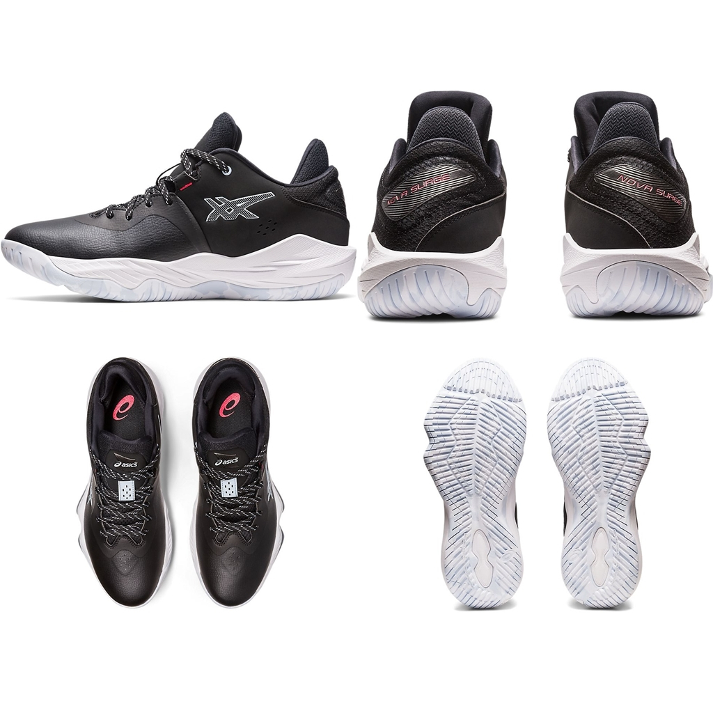 ASICS NOVA SURGE LOW 男籃球鞋 緩衝 彈跳型 耐磨 避震緩衝 1061A043 23SSO【樂買網】, 100 白綠,26.5cm, large