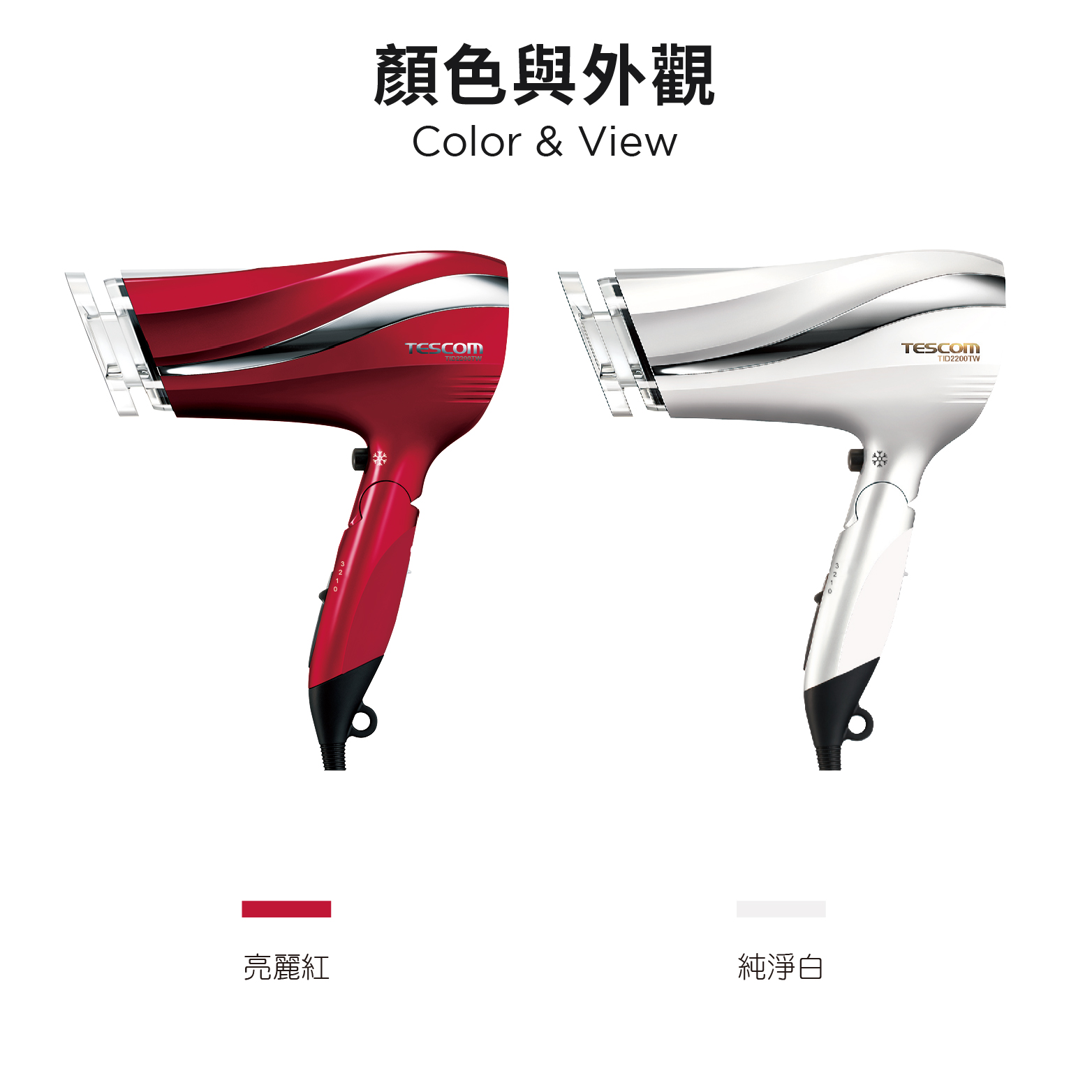【 TESCOM 】TID2200TW 防靜電大風量吹風機 白色, , large