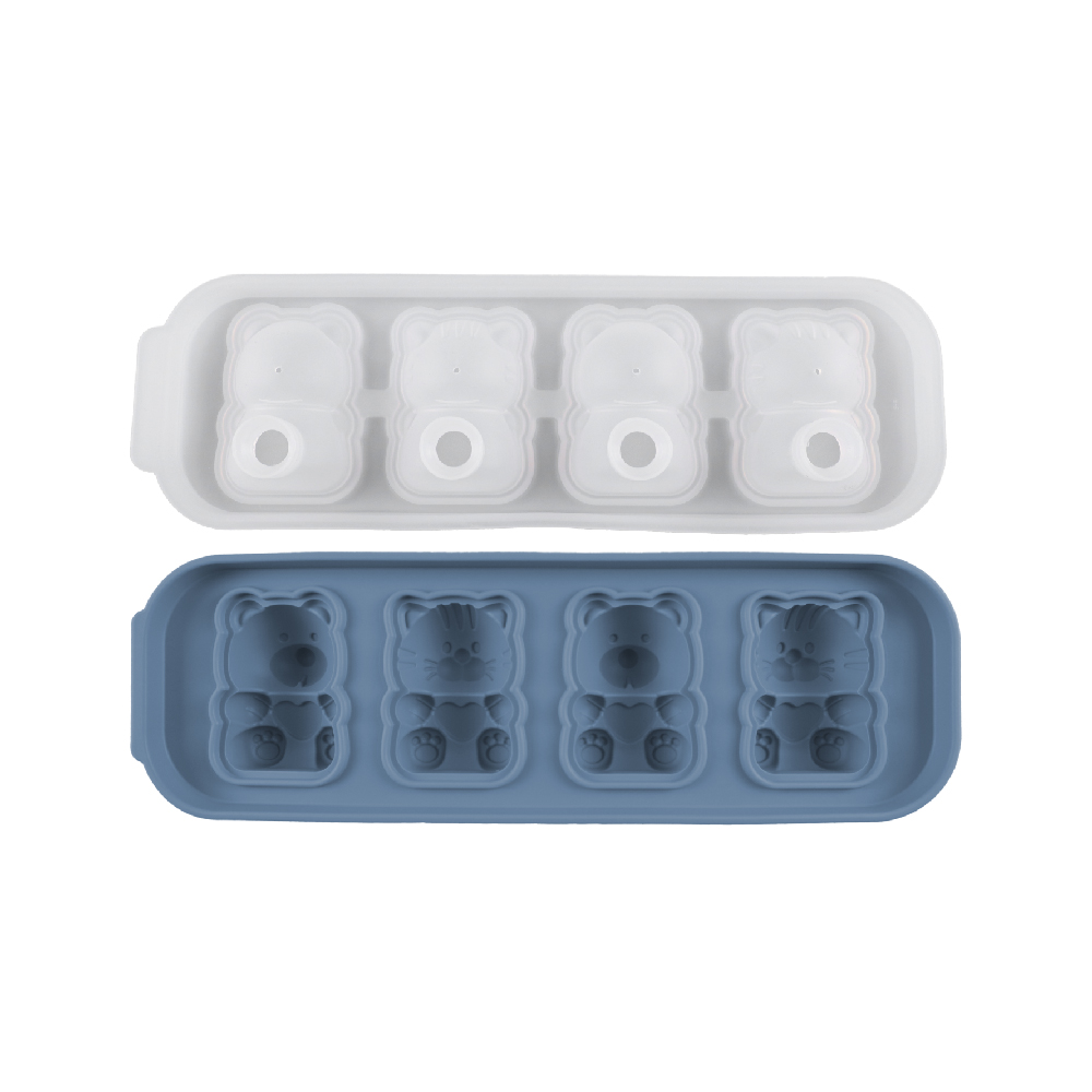 [Korean SiliPot] Platinum Silicone cat and bear Cub Ice Maker. Specifications: cat and bear Cub (Ice Blocks, Ice Cubes), , large