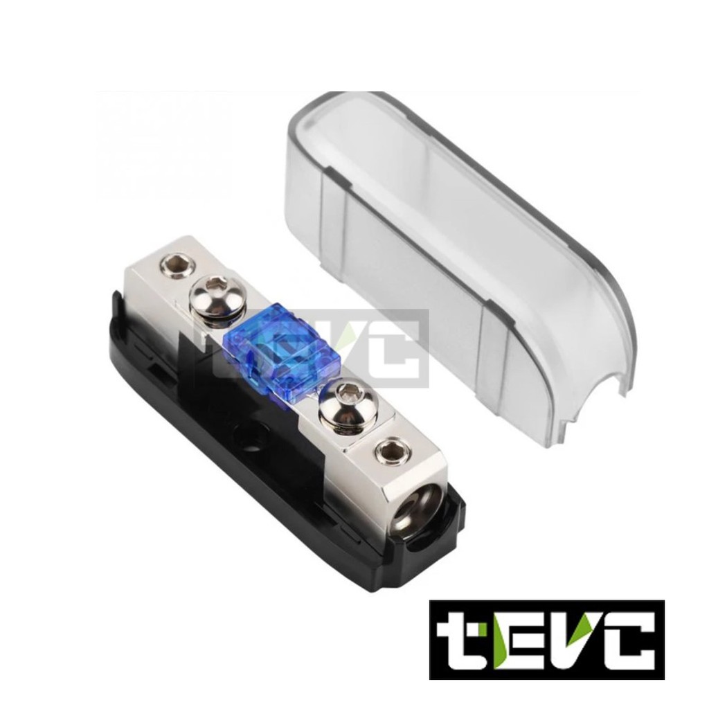 《tevc》A1 音響 改裝 車用 專用 一進一出 單路 保險絲座 熔絲型 ANL型(小號) ANS 保險絲, , large