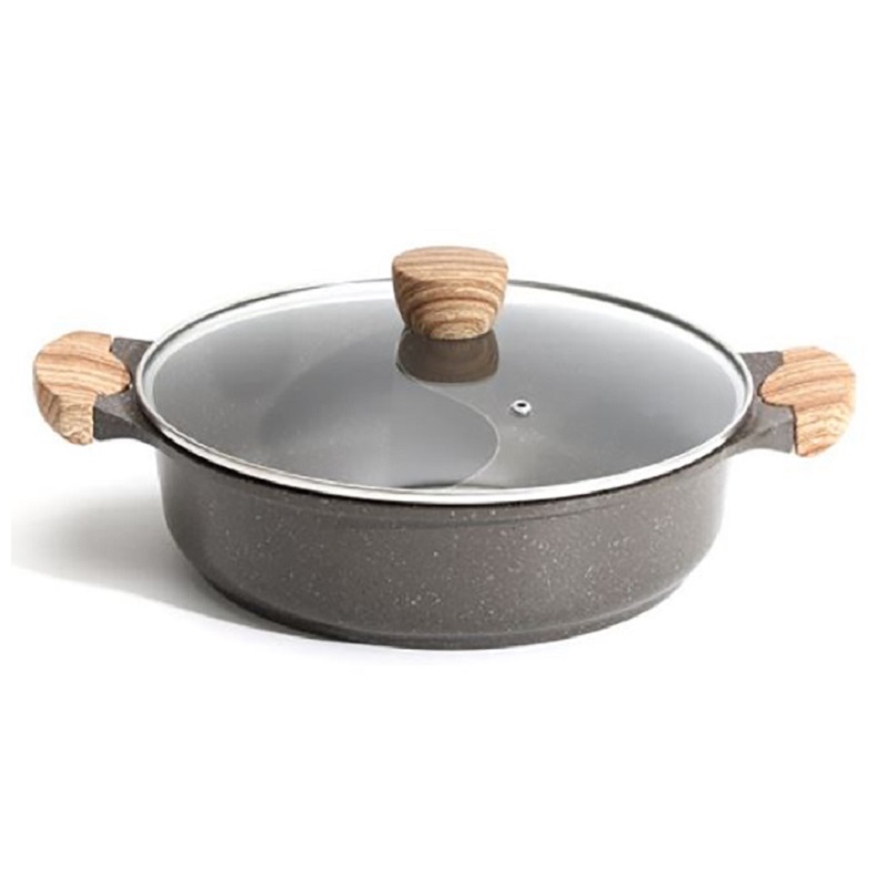 Twin-side hot pot 32cm, , large