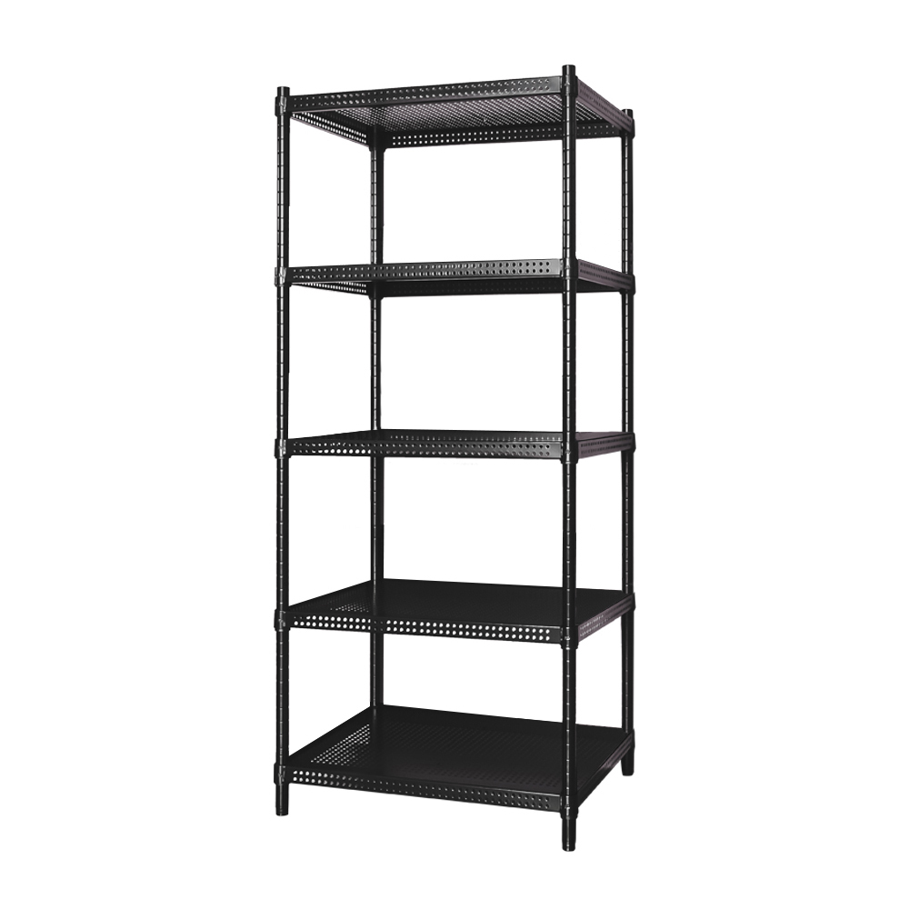【Y HOUSE】60x45x180cm perforated plate five-layer rack perforated plate rack iron rack - black paint, , large