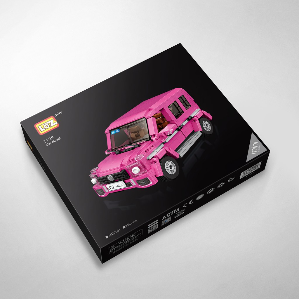 LOZ微型積木粉色越野車, , large