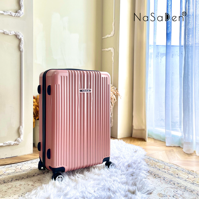 NaSaDen [Crystal Pink]26" Checked Zipper Luggage, , large