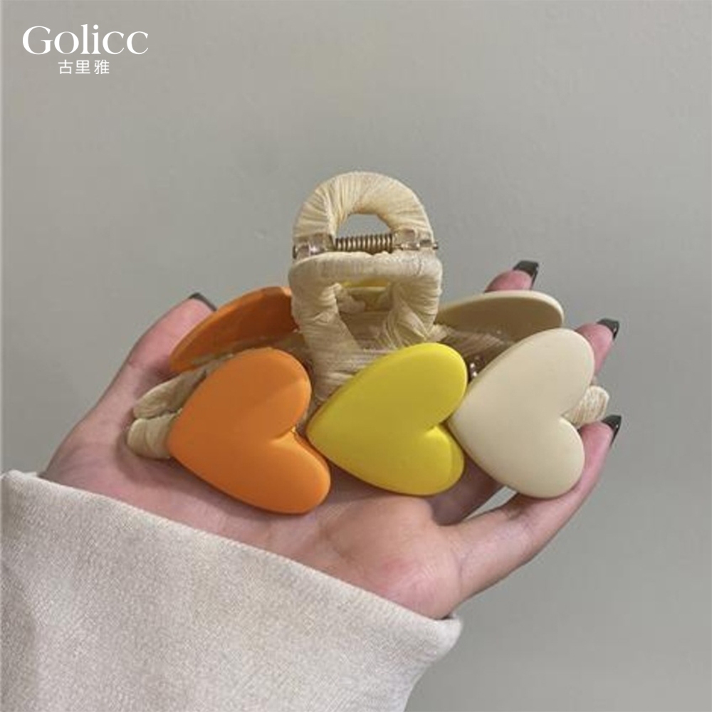 【Gulicc 】古莉可 髮夾 韓版漸層色愛心髮夾, , large