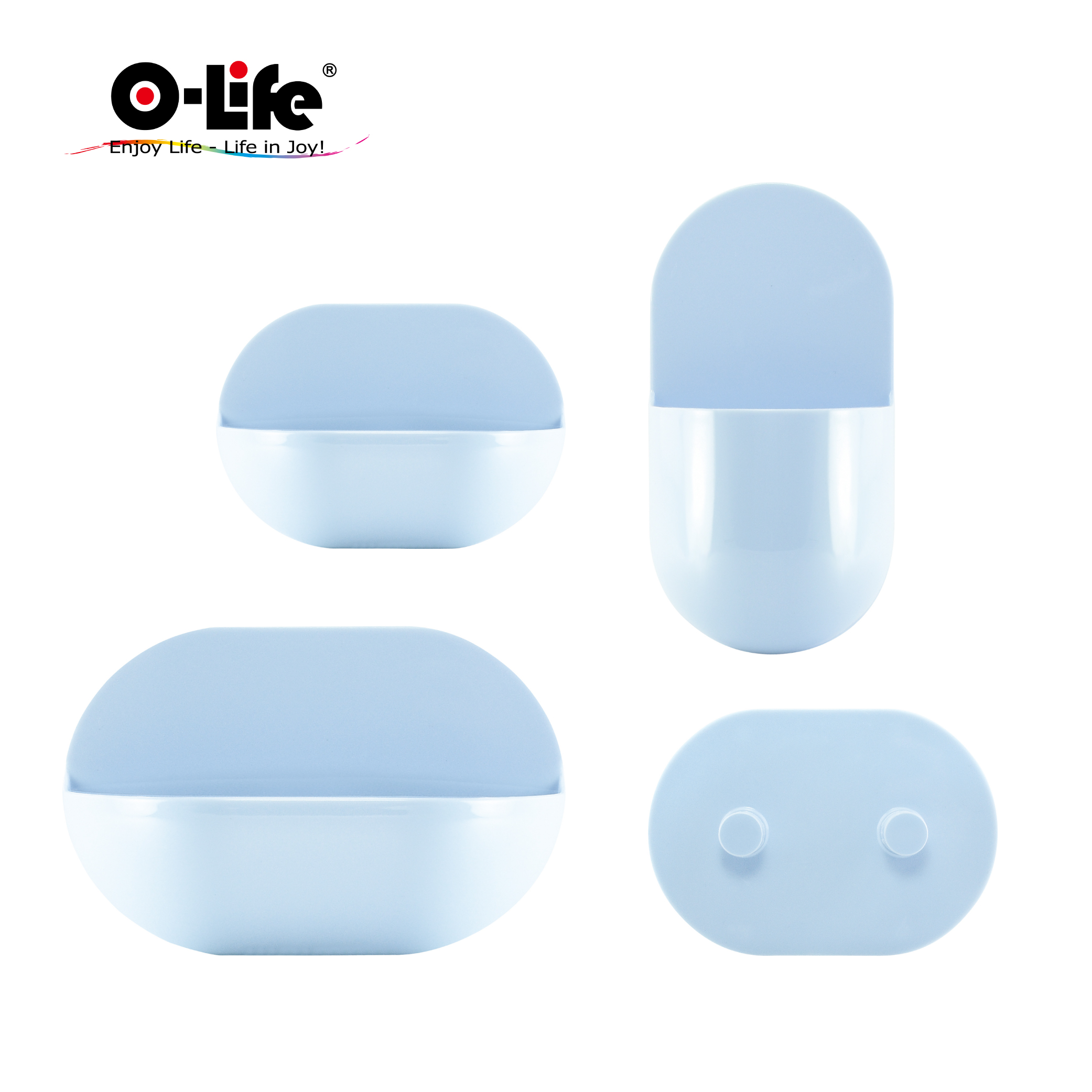 【O-Life】壁面磁吸式收納4件組-藍色, , large