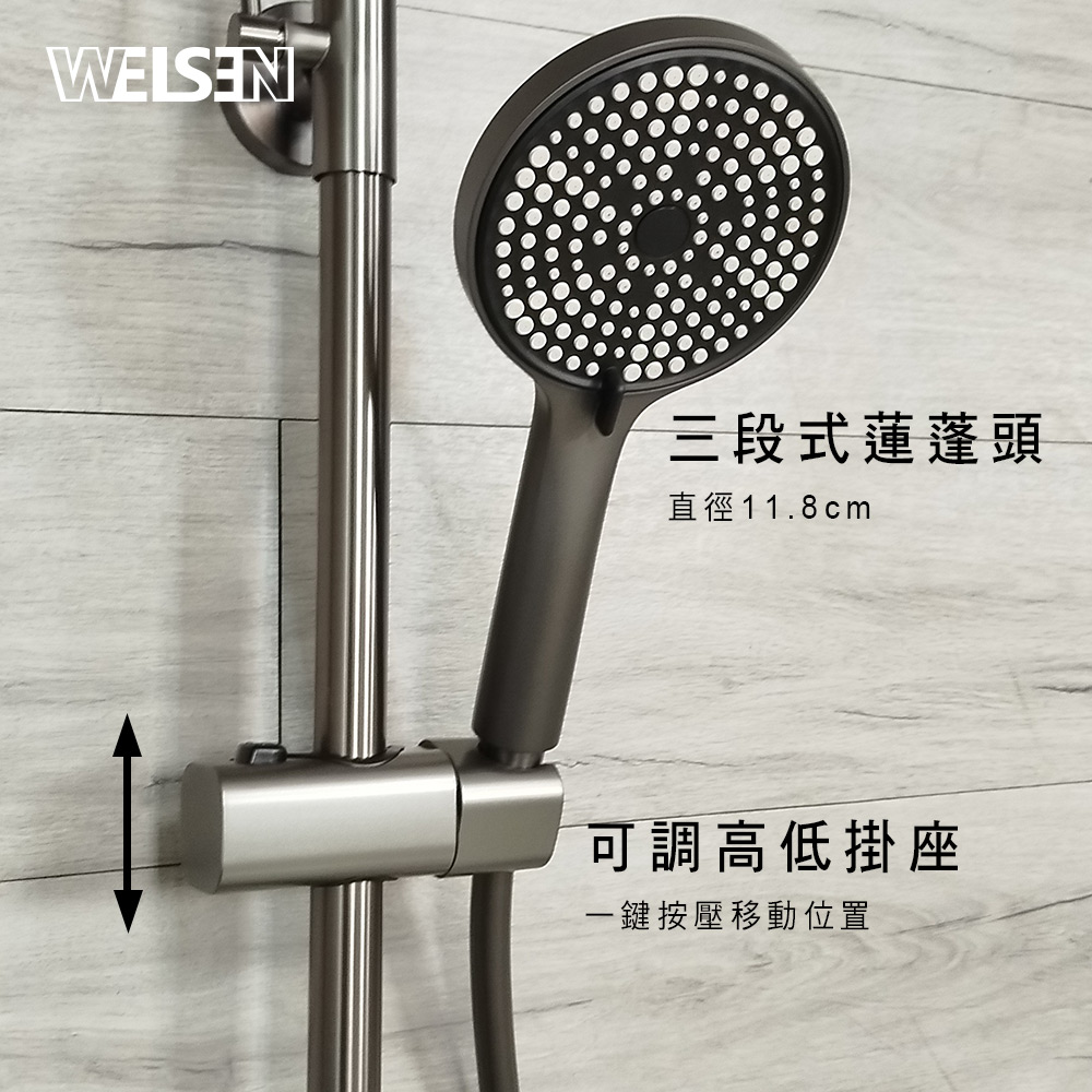[JTAccord台灣吉田] SP-720GM 槍灰色花灑沐浴龍頭, , large