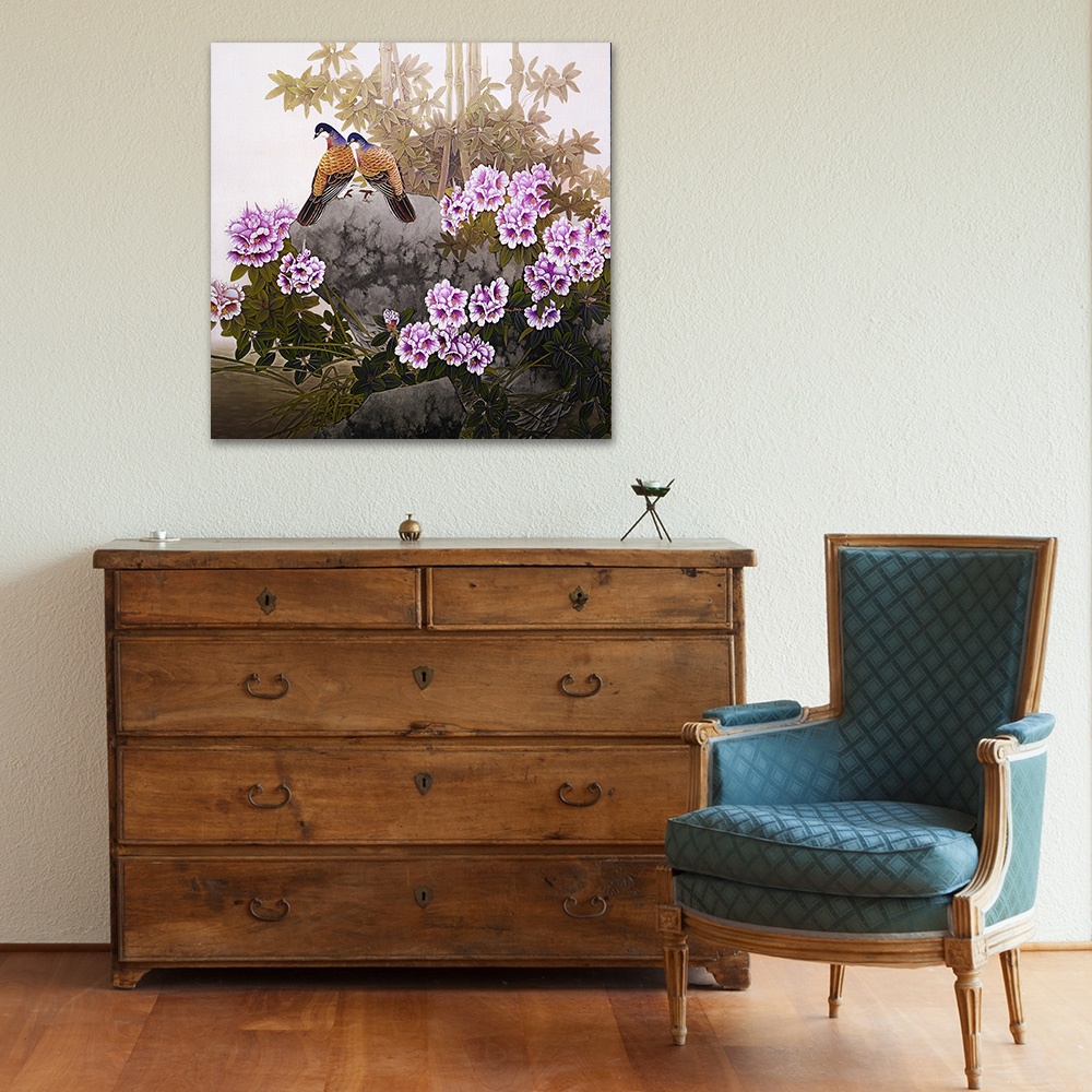 【御畫房】花開吉祥 國家一級畫師手繪油畫80&times;80cm(VF-187), , large